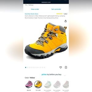 Clorts hiking boot in yellow Brand New